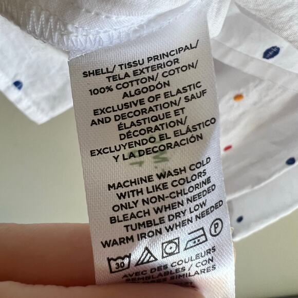 LOFT Multi-color Polka Dot Smocked Peplum Tank Top blouse Size Small - Picture 5 of 7